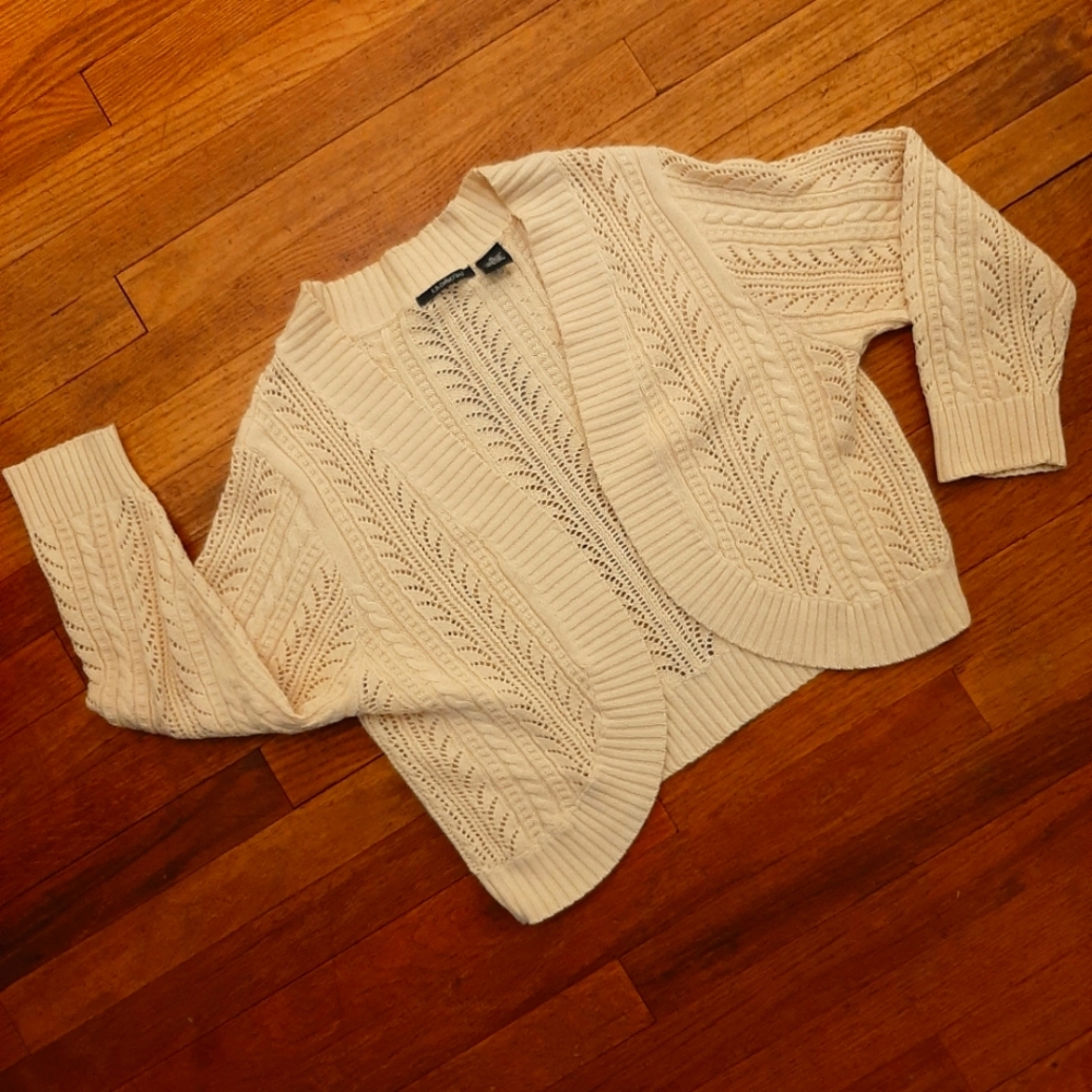 k.b. Collections Cable Knit Cream Cardigan